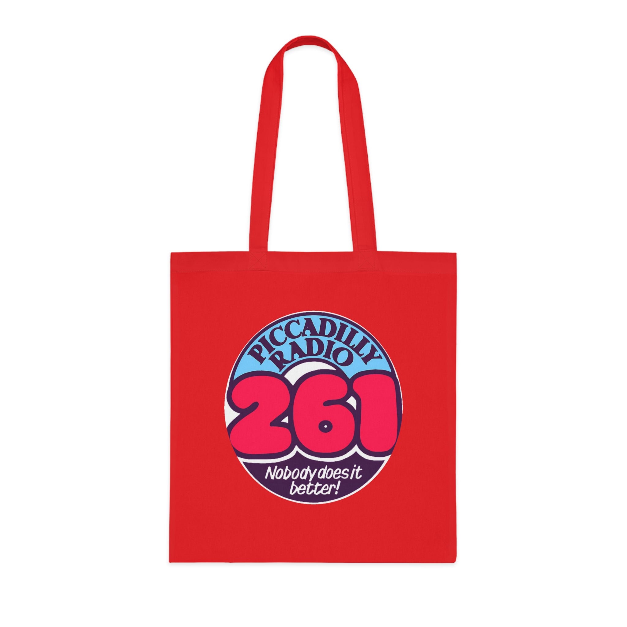 Piccadilly Radio 261 Retro Logo Tote Bag – 'Nobody Does It Better' Cotton Shopper
