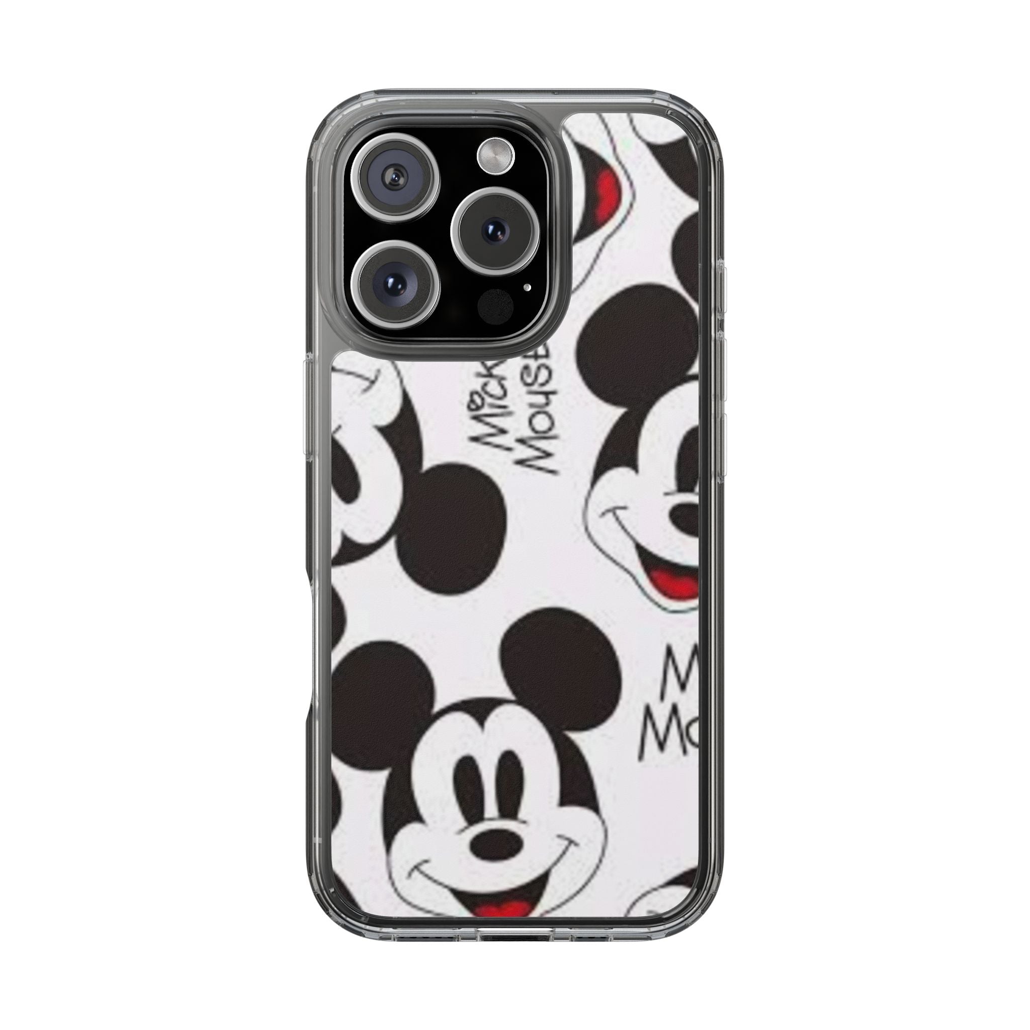 Mickey Mouse Clear Phone Case – Retro Cartoon Pattern Clear Case