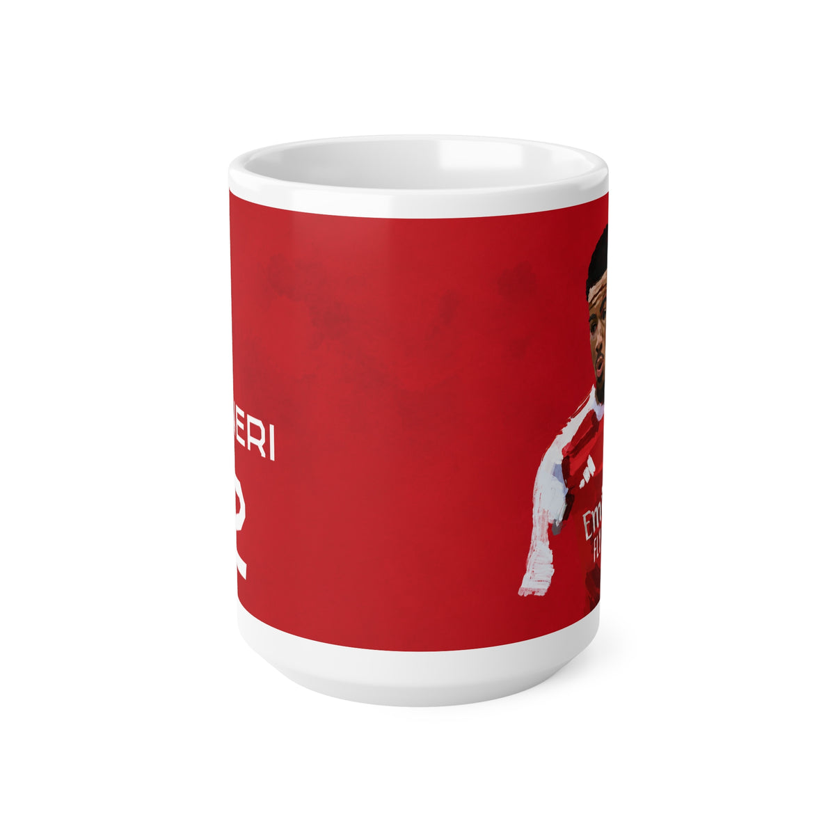 Ethan Nwaneri Arsenal Champions Ceramic Mug — Football Player Red 11oz/15oz