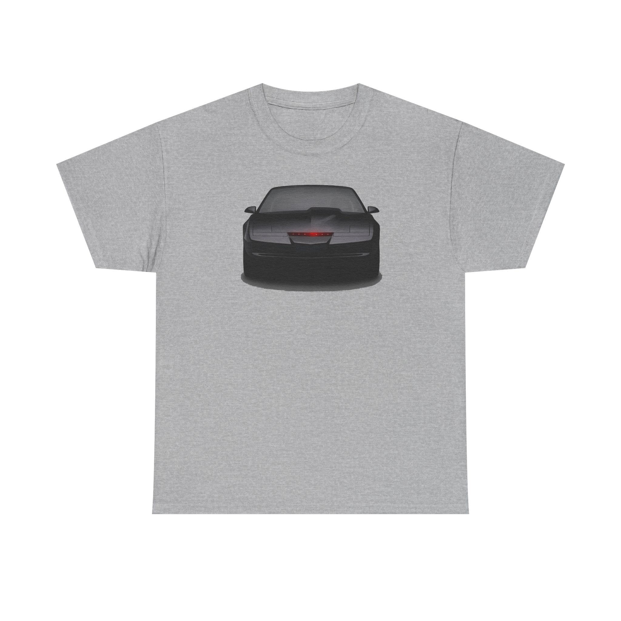 KITT-Inspired Retro Sports Car Tee — Front View Knight Rider Car Graphic Shirt