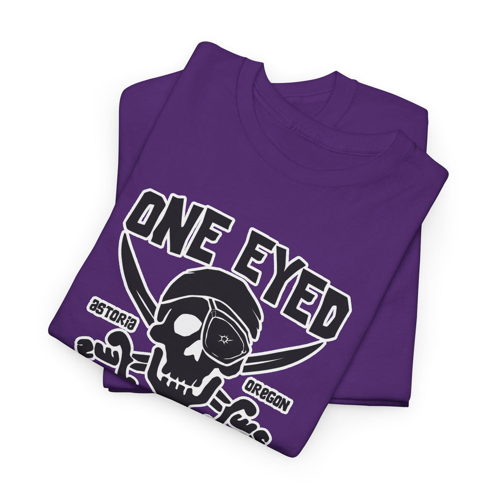 One Eyed Willie Pirate Skull Tee — Retro Nautical Adventure Graphic Shirt