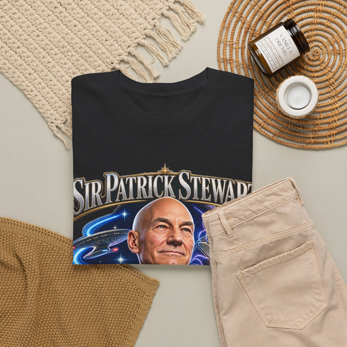 Sir Patrick Stewart Unisex Heavy Cotton Tee