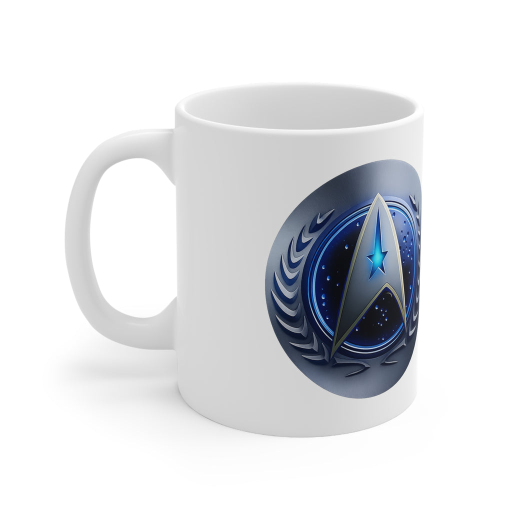 Starfleet Emblem Ceramic Mug — 11oz & 15oz Sci‑Fi Coffee Cup