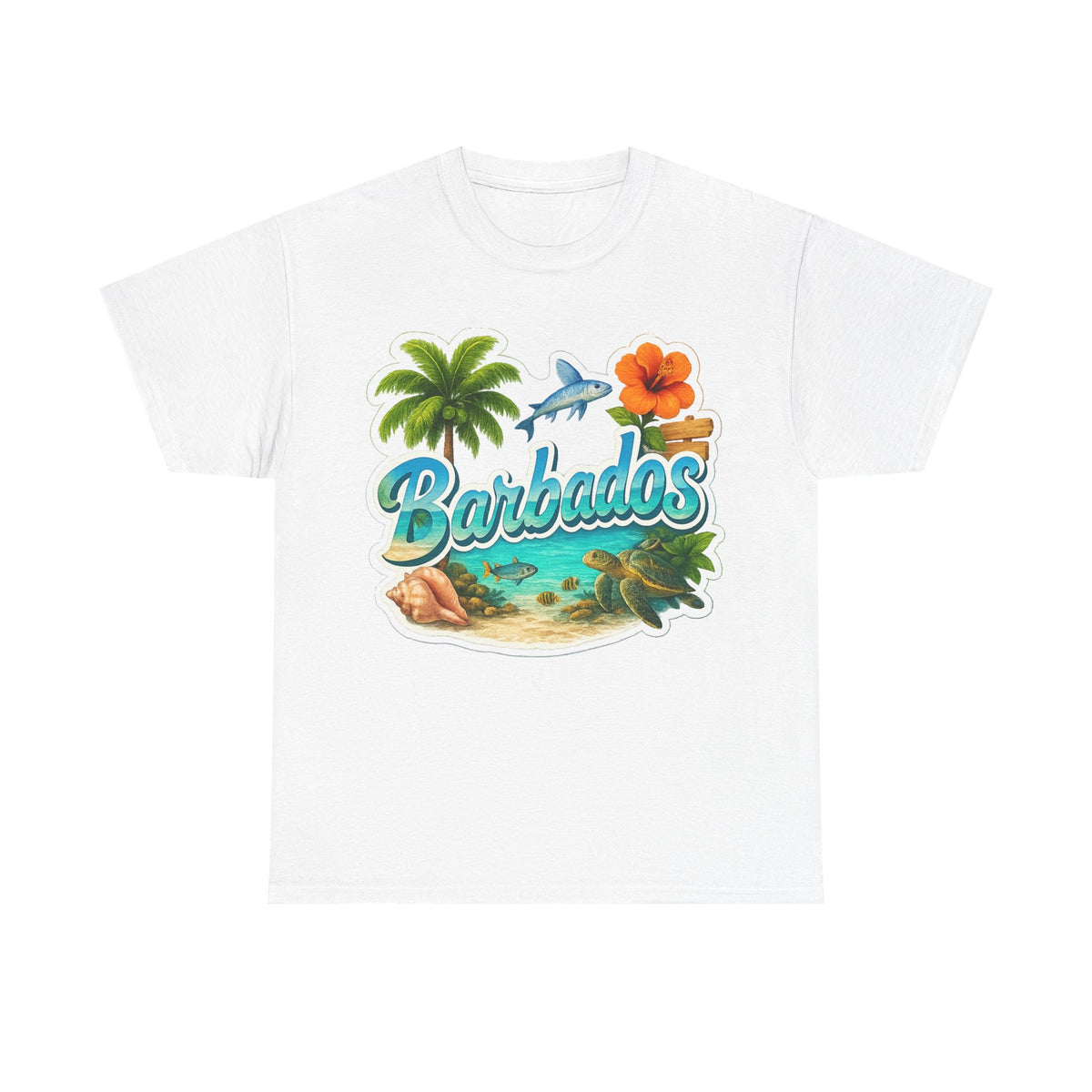 Barbados Beach Graphic Tee — Tropical Island Vacation T‑Shirt