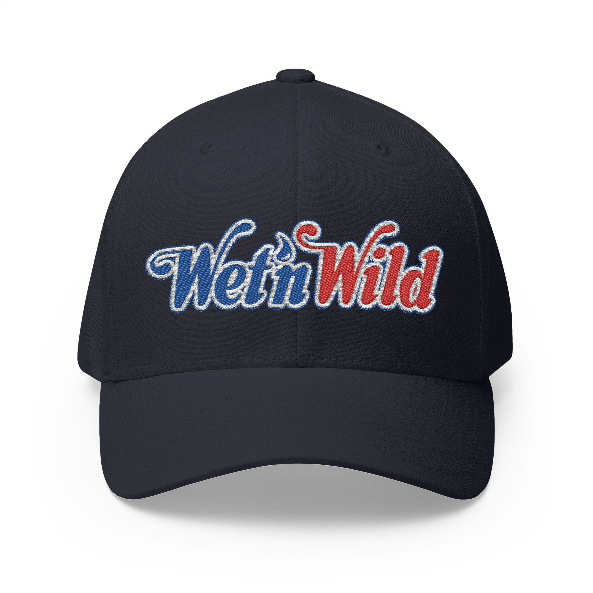 Wet 'n Wild Retro Embroidered Cap — Patriotic Red & Blue Retro Baseball Hat