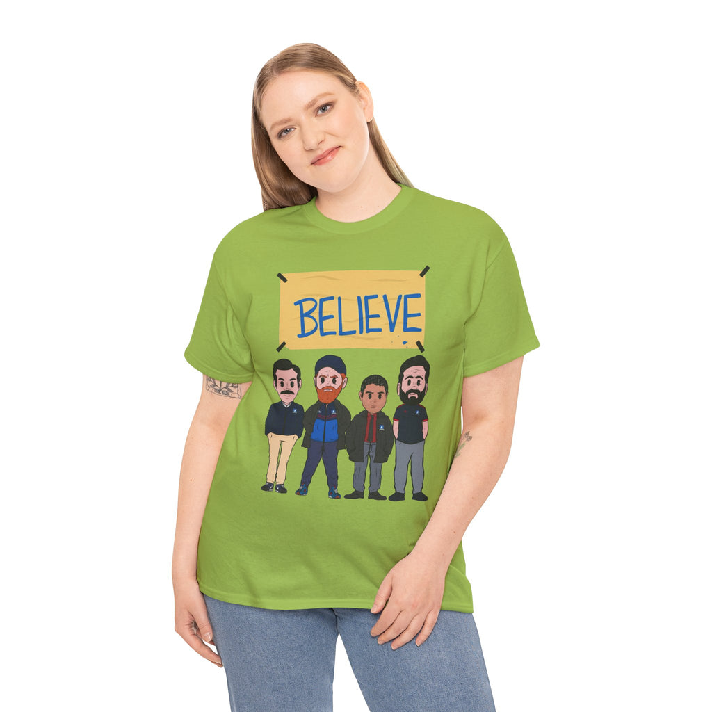 Ted Lasso Inspired Believe Cartoon Band Cotton T-Shirt