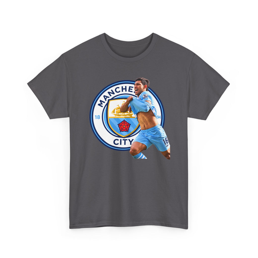Sergio Aguero Manchester City Legend Soccer Tee — Player Celebration Graphic T-Shirt