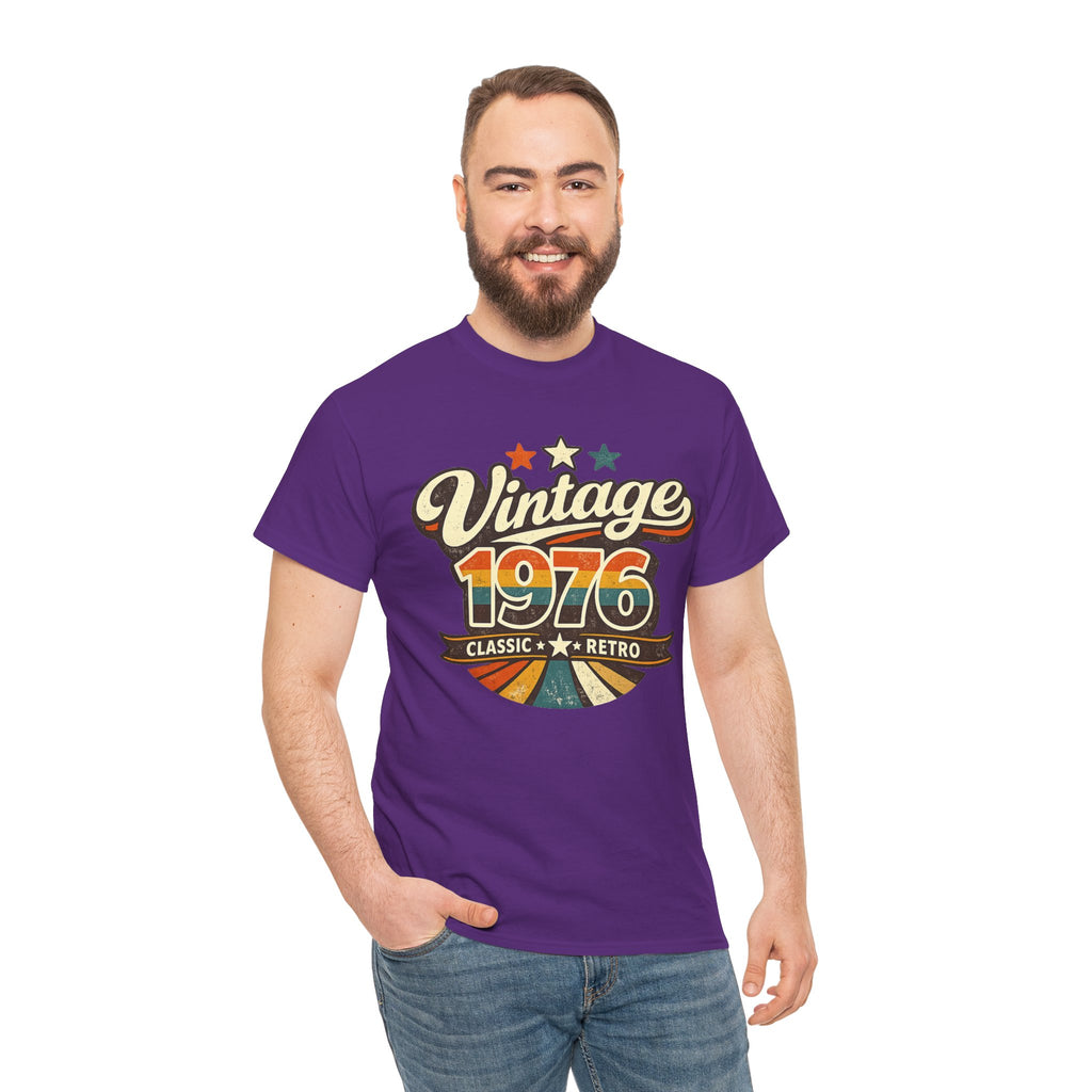 Vintage 1976 Retro Graphic Tee — Classic Birthday or Anniversary Gift