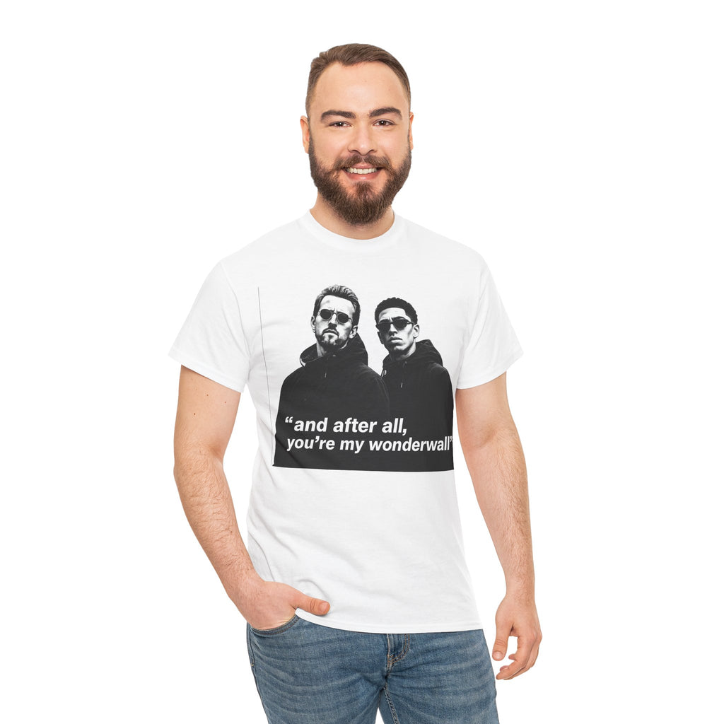 Kane and Bellingham Wonderwall Lyric T-Shirt — ‘and after all, you’re my wonderwall’ Retro Band Tee