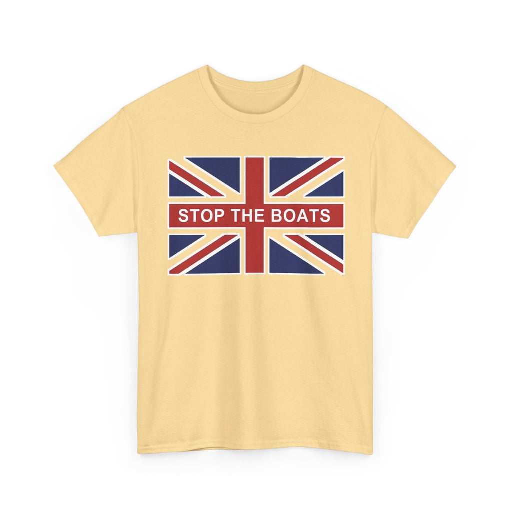 Union Jack "Stop The Boats" Political Statement Tee / T-Shirt