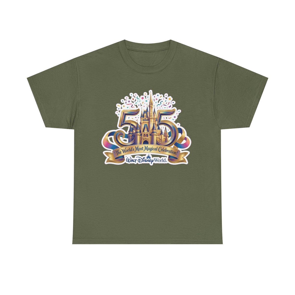 Disney World 50th Anniversary Castle Tee — 'The World's Most Magical Celebration' Souvenir T-Shirt