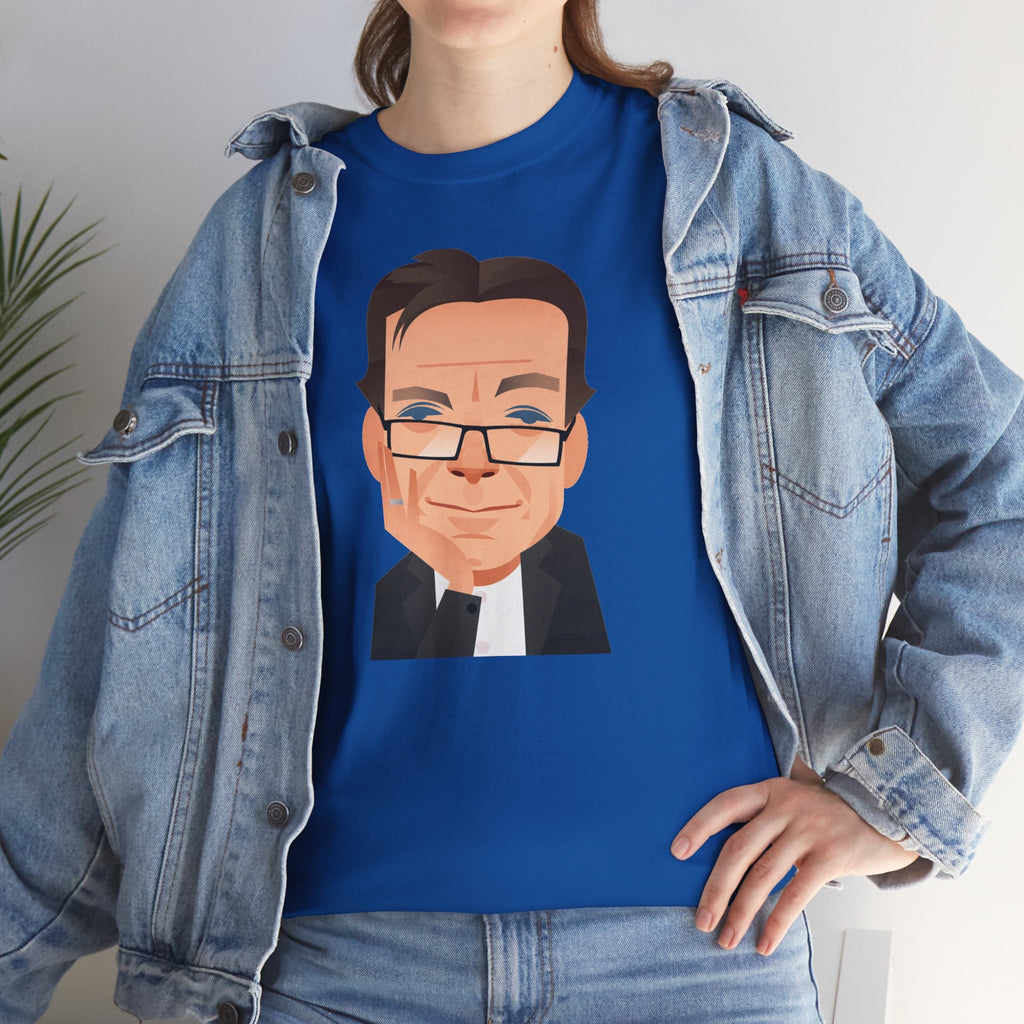 Tony Wilson Manchester Legend Caricature Gentleman Face Cotton T-Shirt