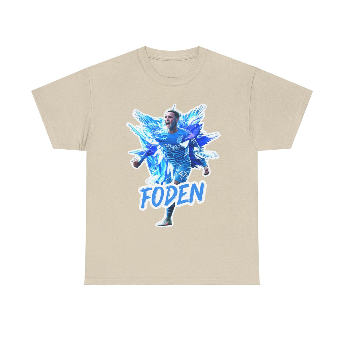 Phil Foden Manchester City Soccer T‑Shirt — Blue Graphic Football Fan Tee