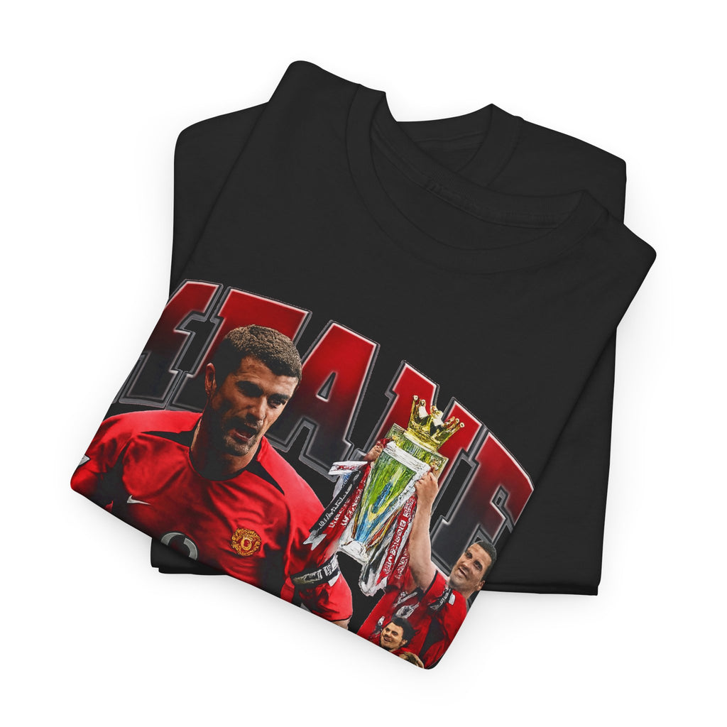 Roy Keane Football Legens Collage Tee — Retro Man United Tribute Shirt