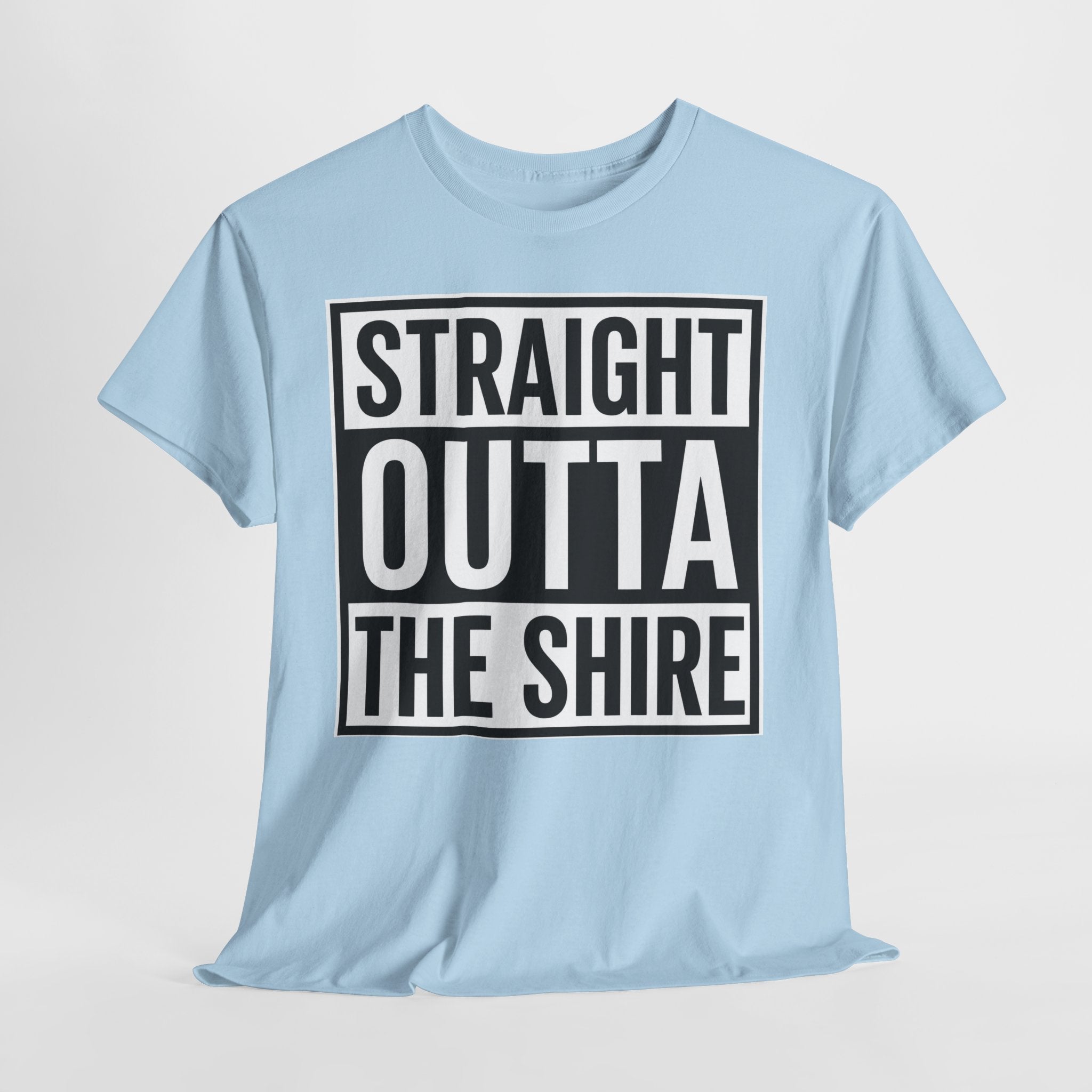 T-Shirt — "Straight Outta The Shire" Funny Hobbit Travel Tee