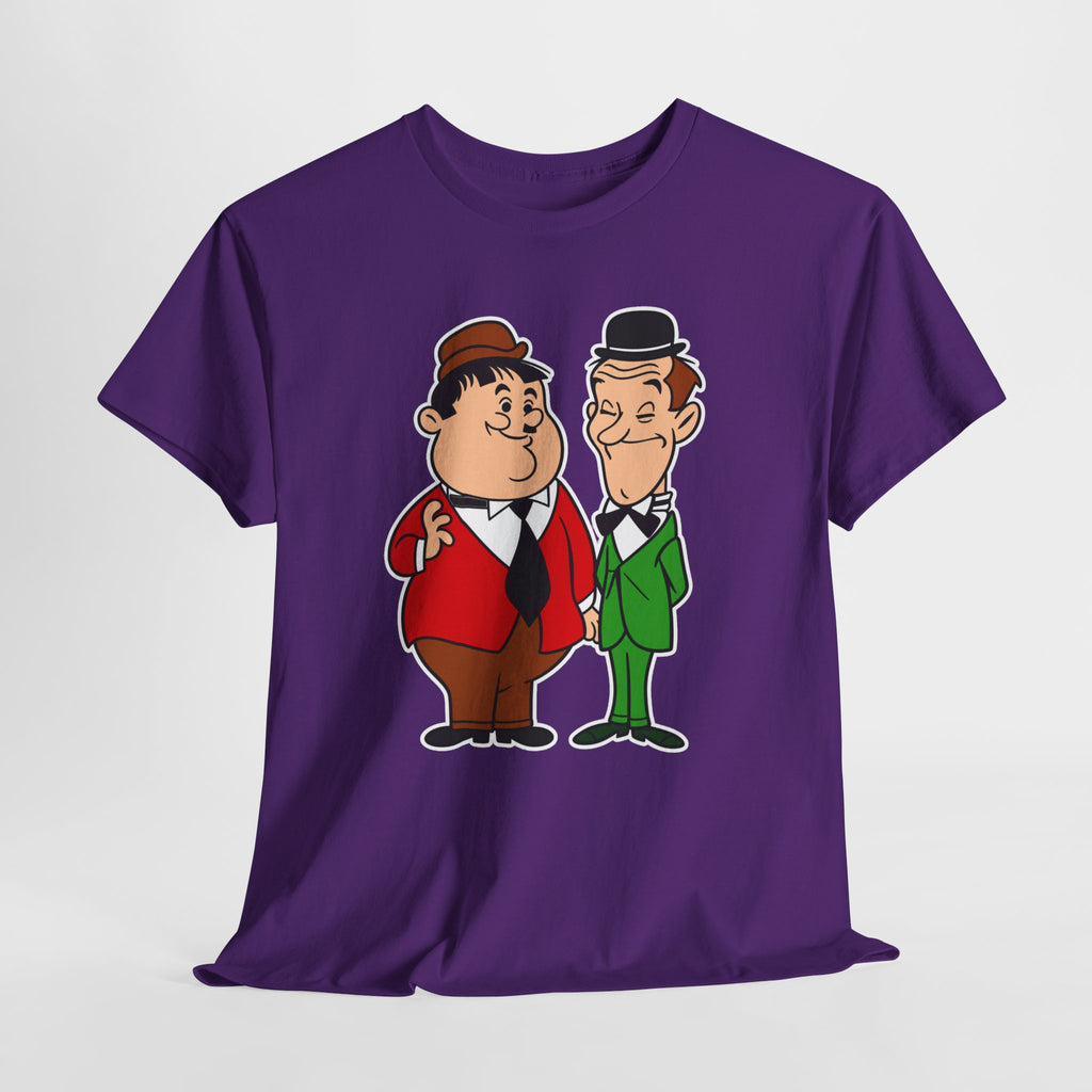 Comedy Duo Vintage Cartoon Cotton T-Shirt