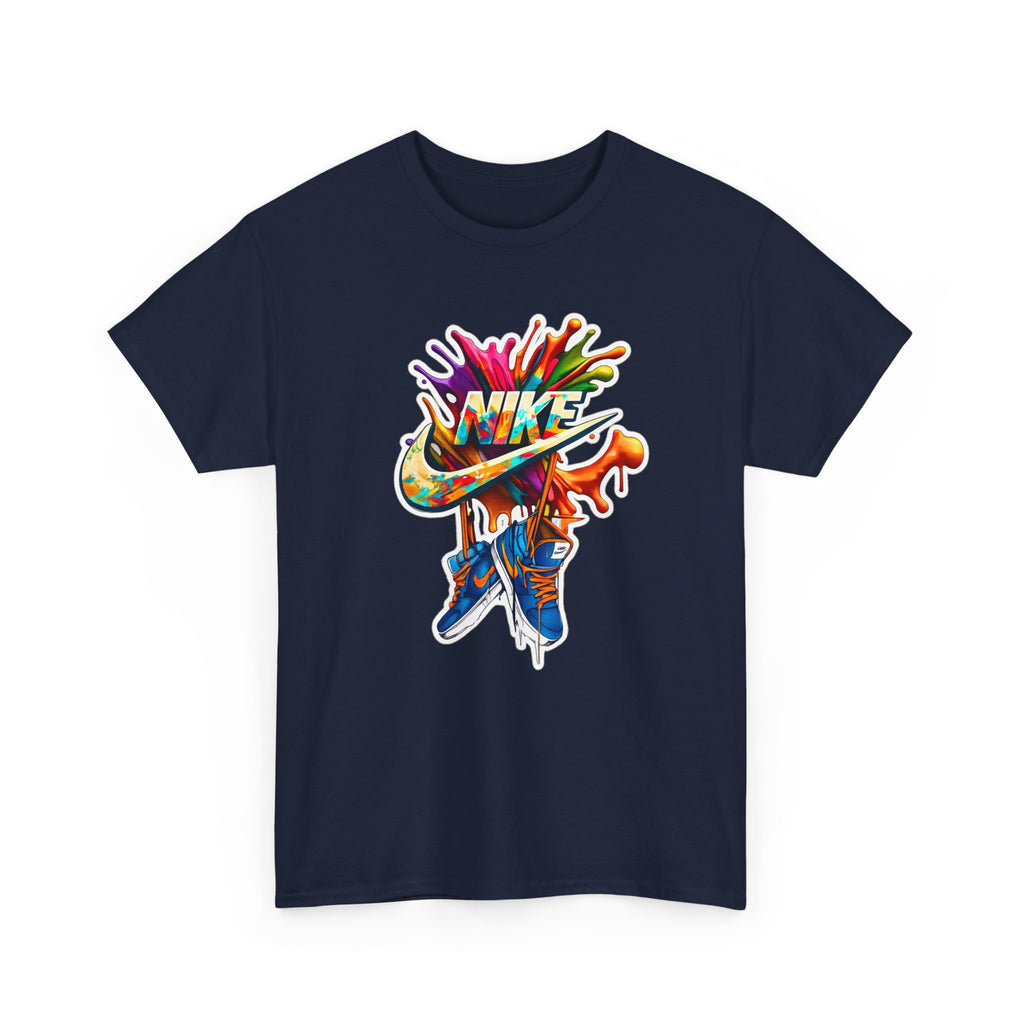 Nike Inspired Splash Graphic Tee — Colorful Sneaker Streetwear T-Shirt