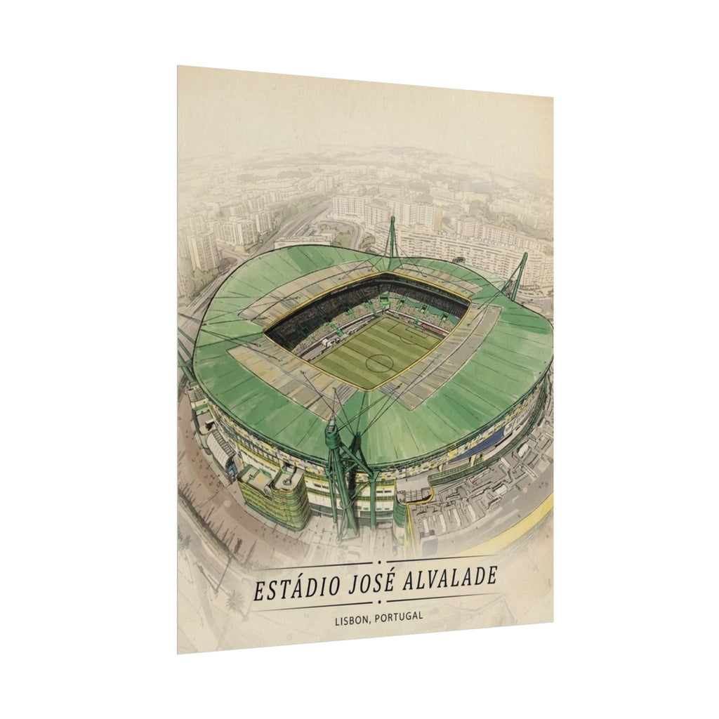 Estádio José Alvalade Rolled Poster — Lisbon Stadium Wall Art