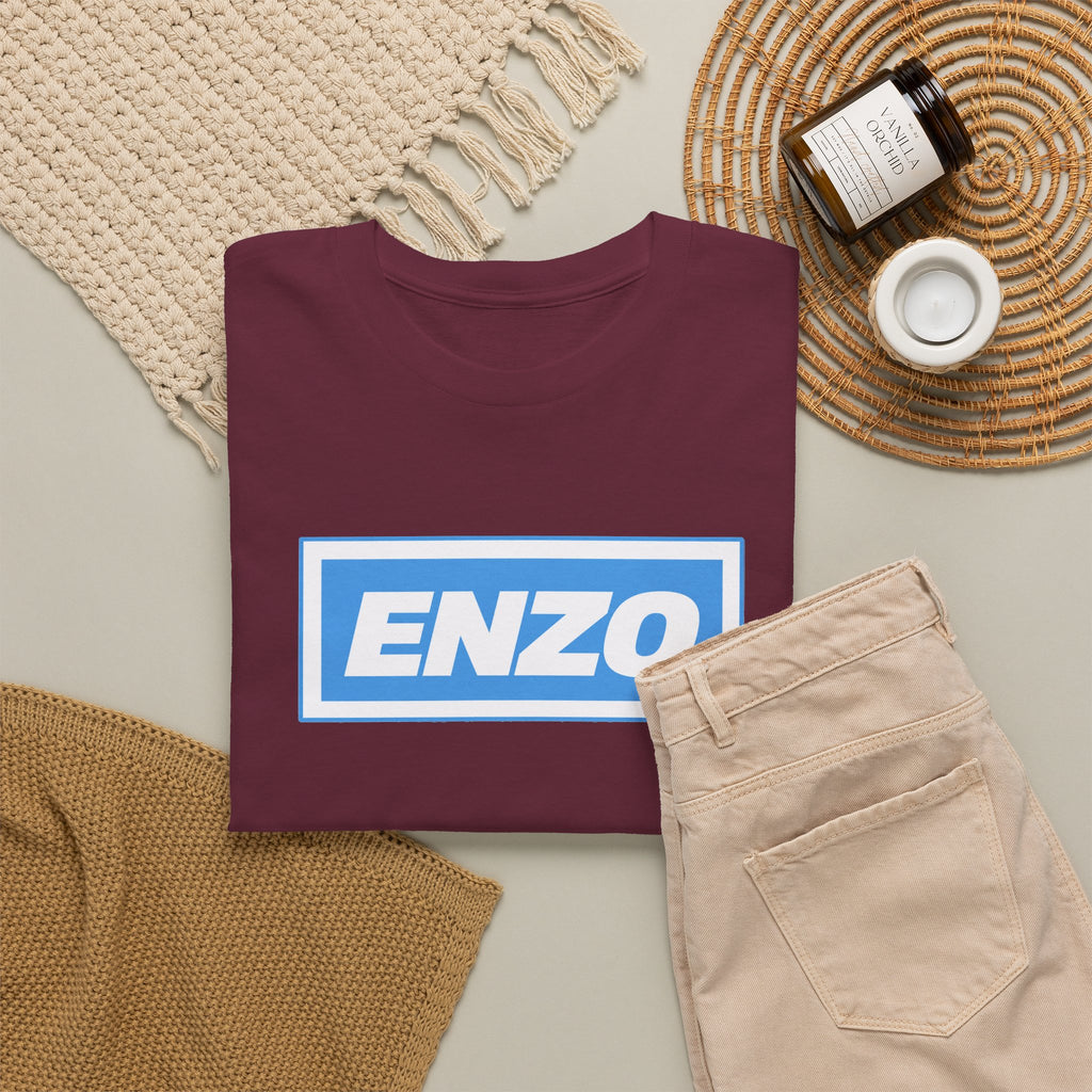 Enzo Man City Inspired Logo Tee — Classic Box-Logo Graphic T-Shirt