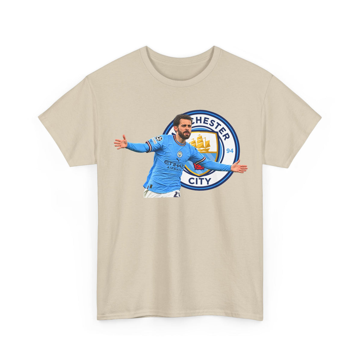 Bernardo Silva Manchester City Football Club Graphic Tee — Celebratory Player Design