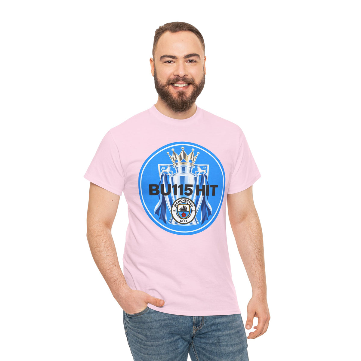 Manchester City Anti Premier League Charges Cotton T-Shirt — 'BU11SH1T' Blue Crown Football Shirt