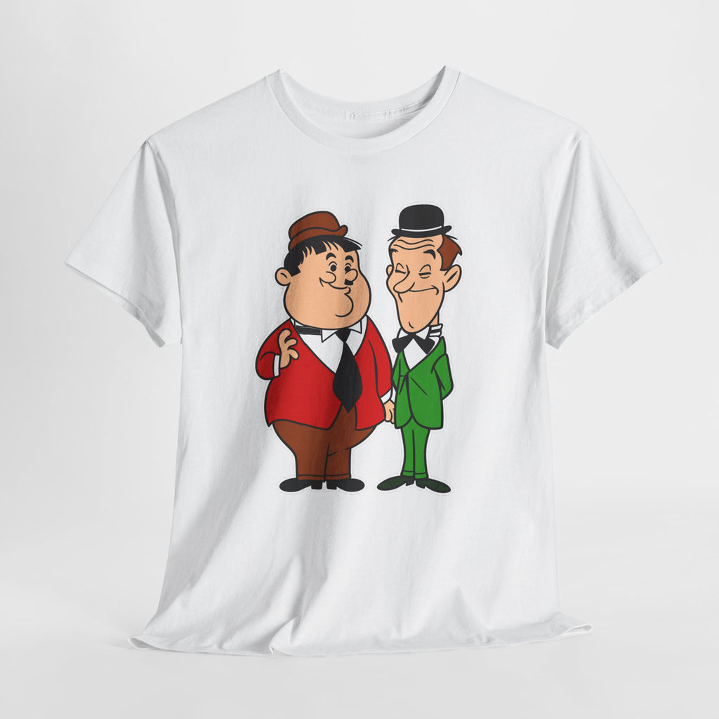 Comedy Duo Vintage Cartoon Cotton T-Shirt