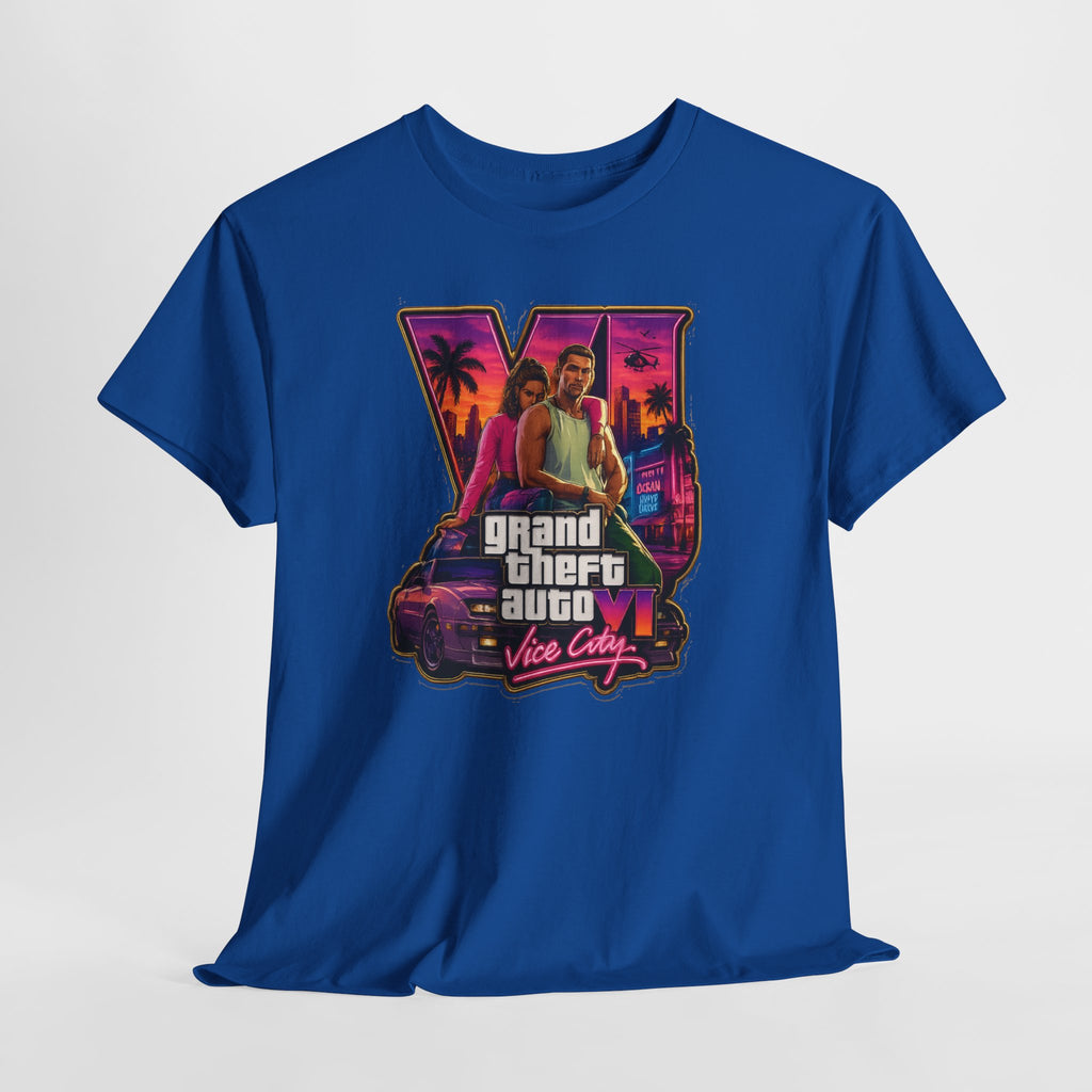 Grand Theft Auto Vice City Retro Logo Tee / Cotton T-Shirt