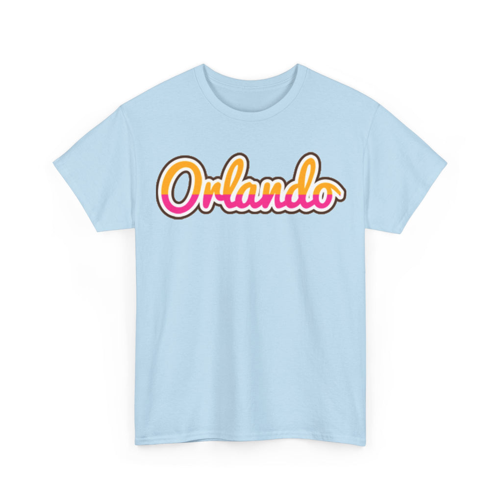 Orlando Retro Script Tee — Vintage Sunset City Souvenir Shirt
