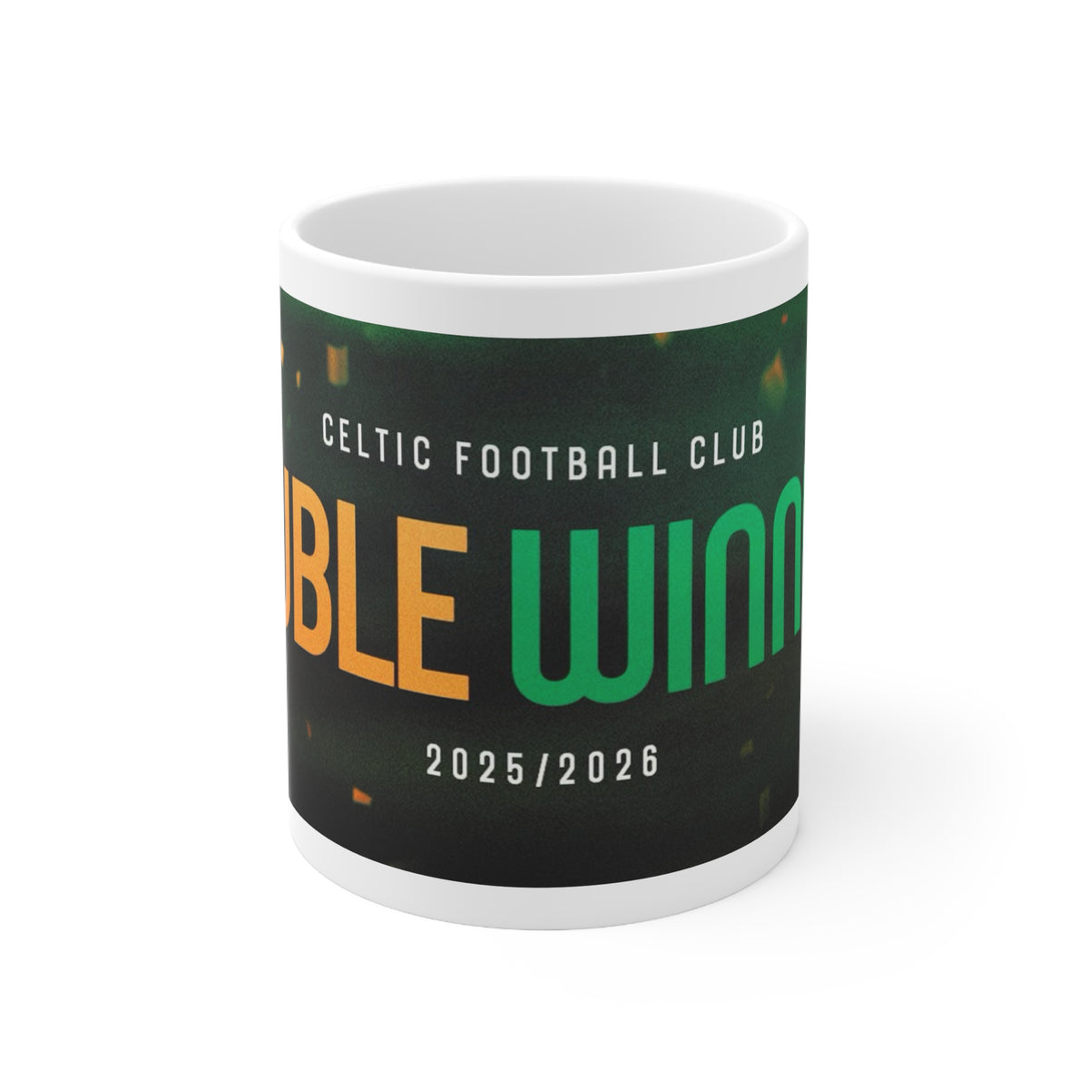 Celtic Double Winners 2025/2026 Mug — Celtic Football Club Ceramic Coffee Cup (11oz & 15oz)