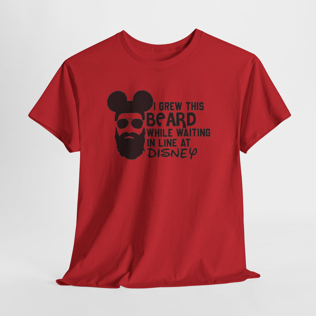 Beard While Waiting Tee – "I Grew This Beard While Waiting In Line At Disney" Funny Disney Dad T-Shirt