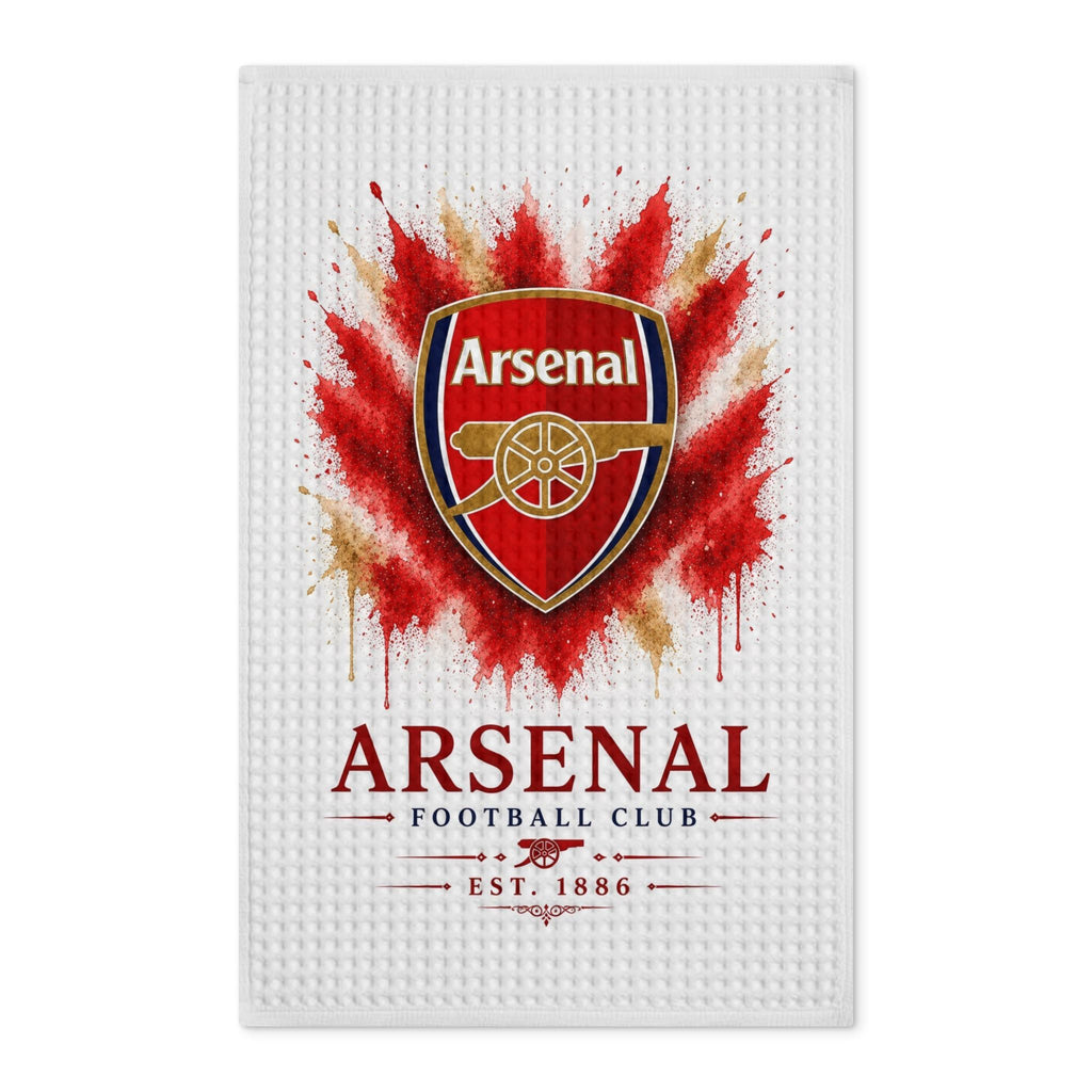 Arsenal Football Club Waffle Tea Towel — Double‑Sided Soccer Kitchen Towel