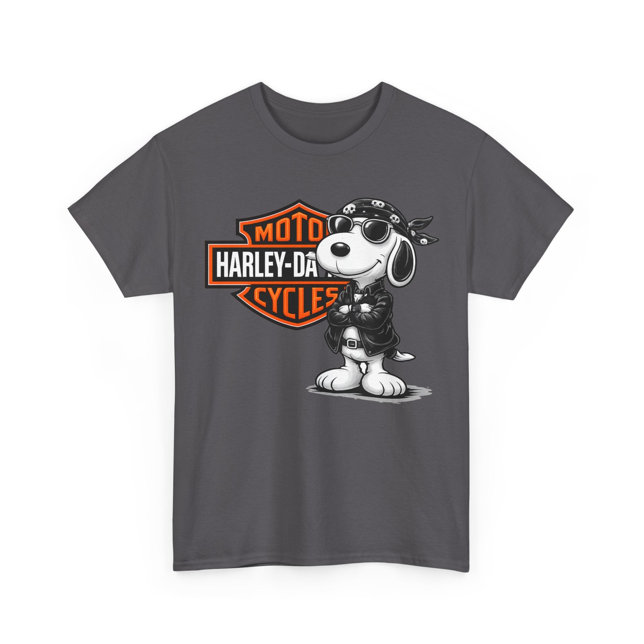 Harley-Style Snoopy Biker Cotton T-Shirt / Tee