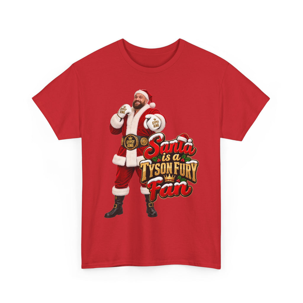 Santa is a Tyson Fury Fan Cotton T-Shirt / Tee