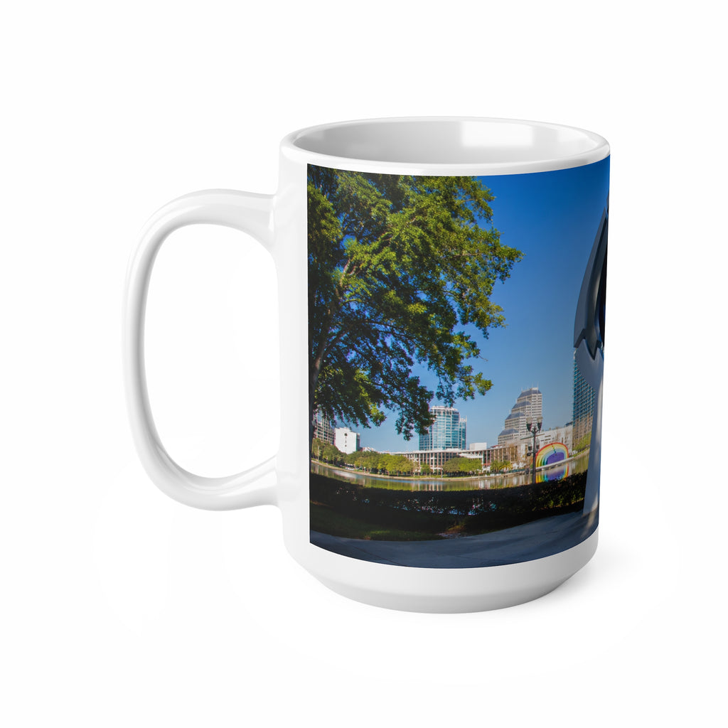 Orlando Lake Eola City Sculpture Photo Coffee Mug — Modern Urban Landmark Ceramic Mug (11oz/15oz)