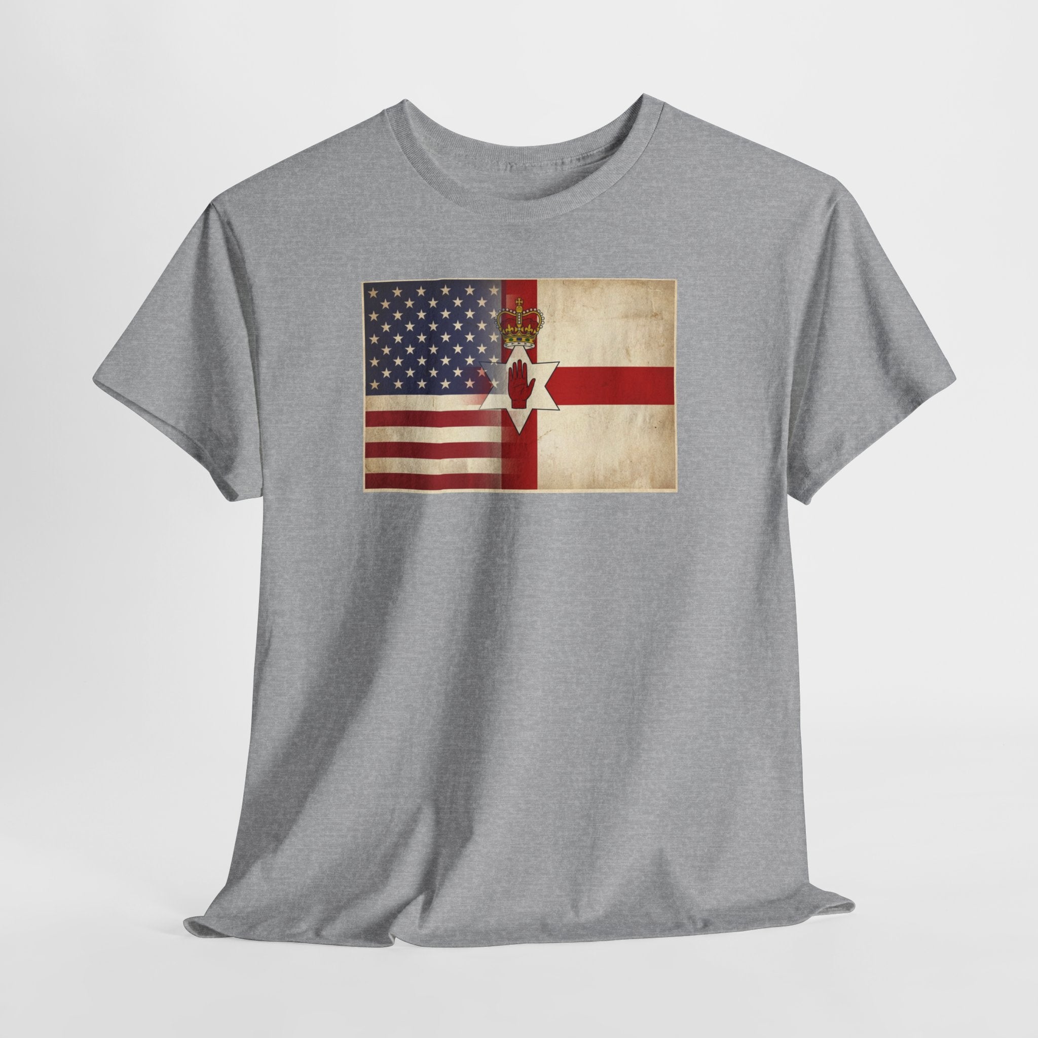 USA / Northern Ireland Flag T-Shirt – Vintage USA & Ulster Cross Tee