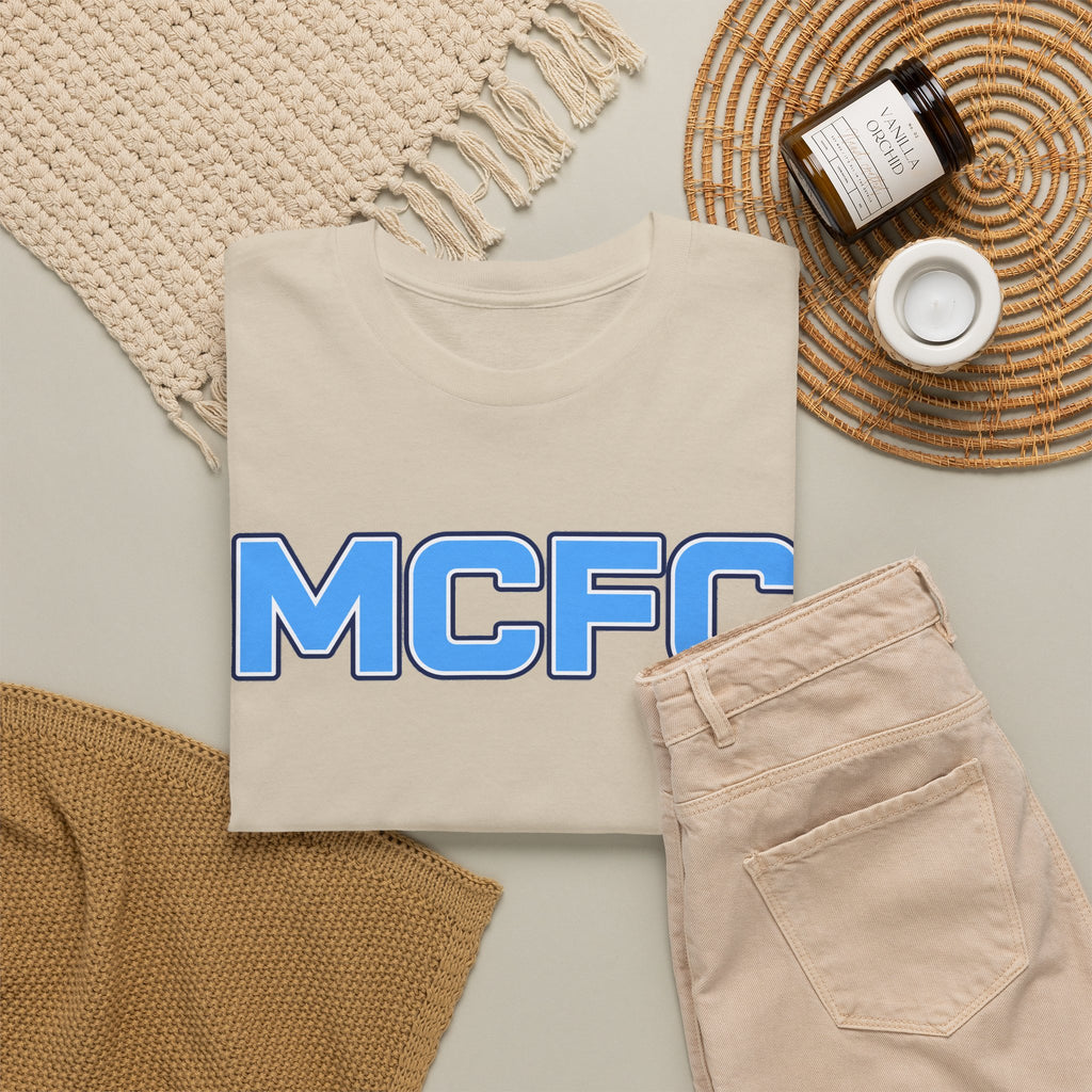 MCFC Logo Cotton T-Shirt — Light Blue Football Fan Tee