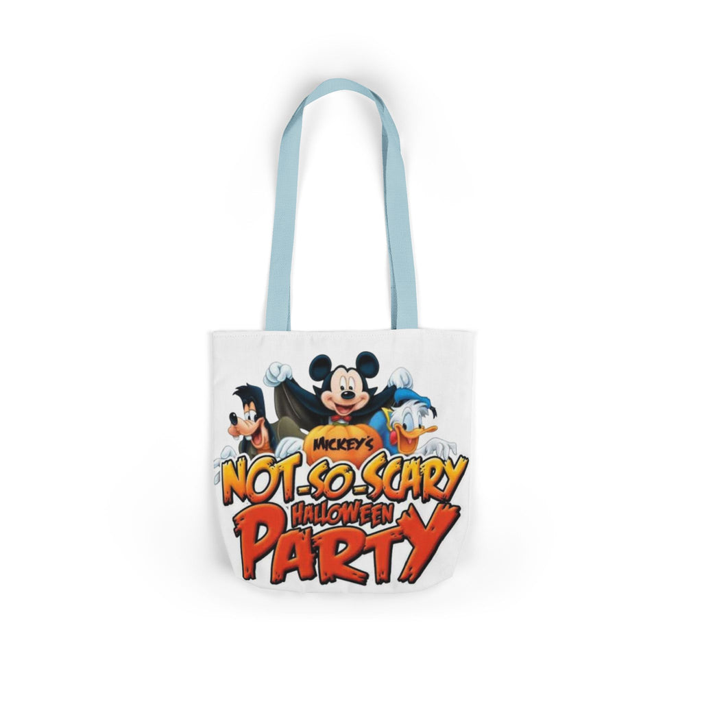 Halloween Party Canvas Tote Bag — "Not-So-Scary Halloween Party" Graphic