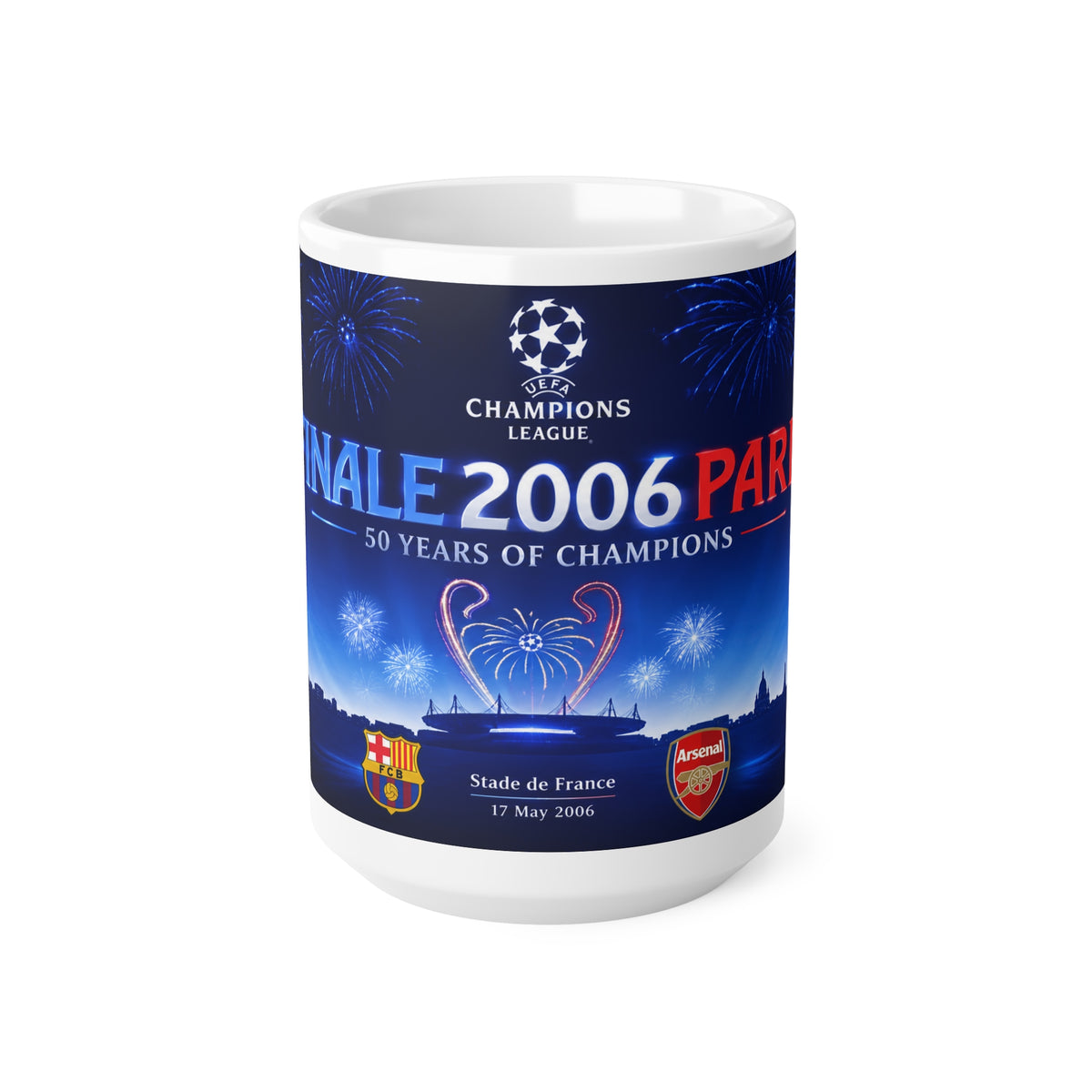 2006 UEFA champions League Final Programme Cover Inspired Commemorative Mug — 11oz/15oz Ceramic