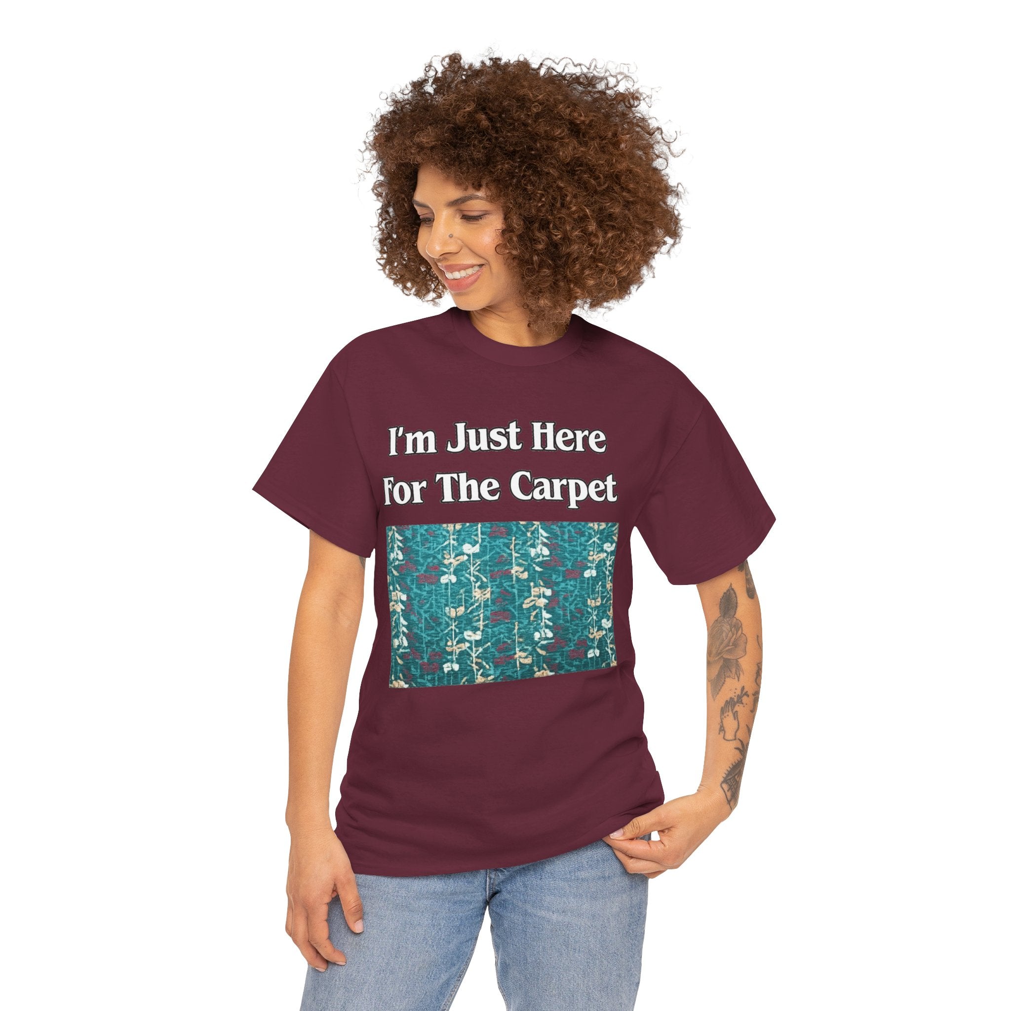 Orlando Airport Carpet Lover T-Shirt — "I'm Just Here For The Carpet" Graphic Tee