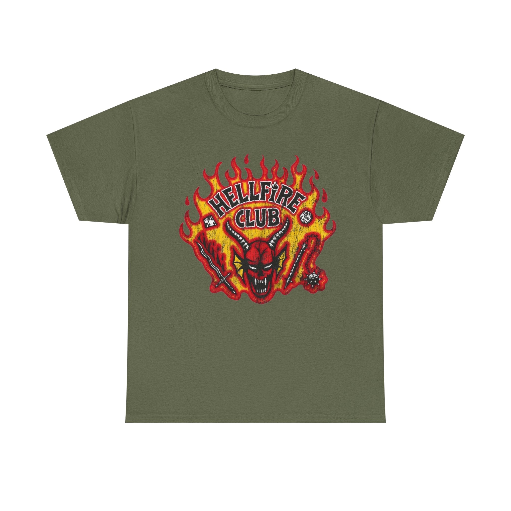 T-Shirt — "Hellfire Club" Fiery Devil Graphic Tee