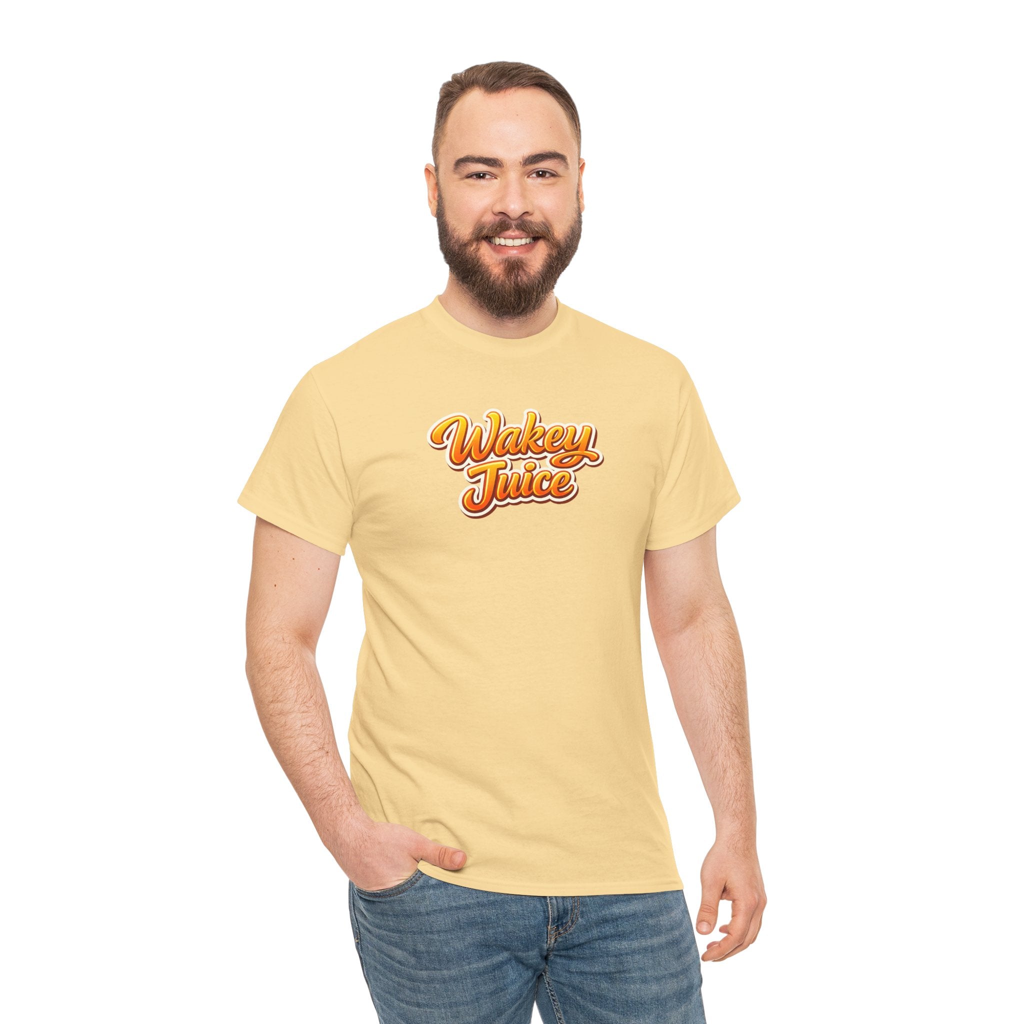 Wakey Juice T‑Shirt — Retro Orange Script Graphic Tee