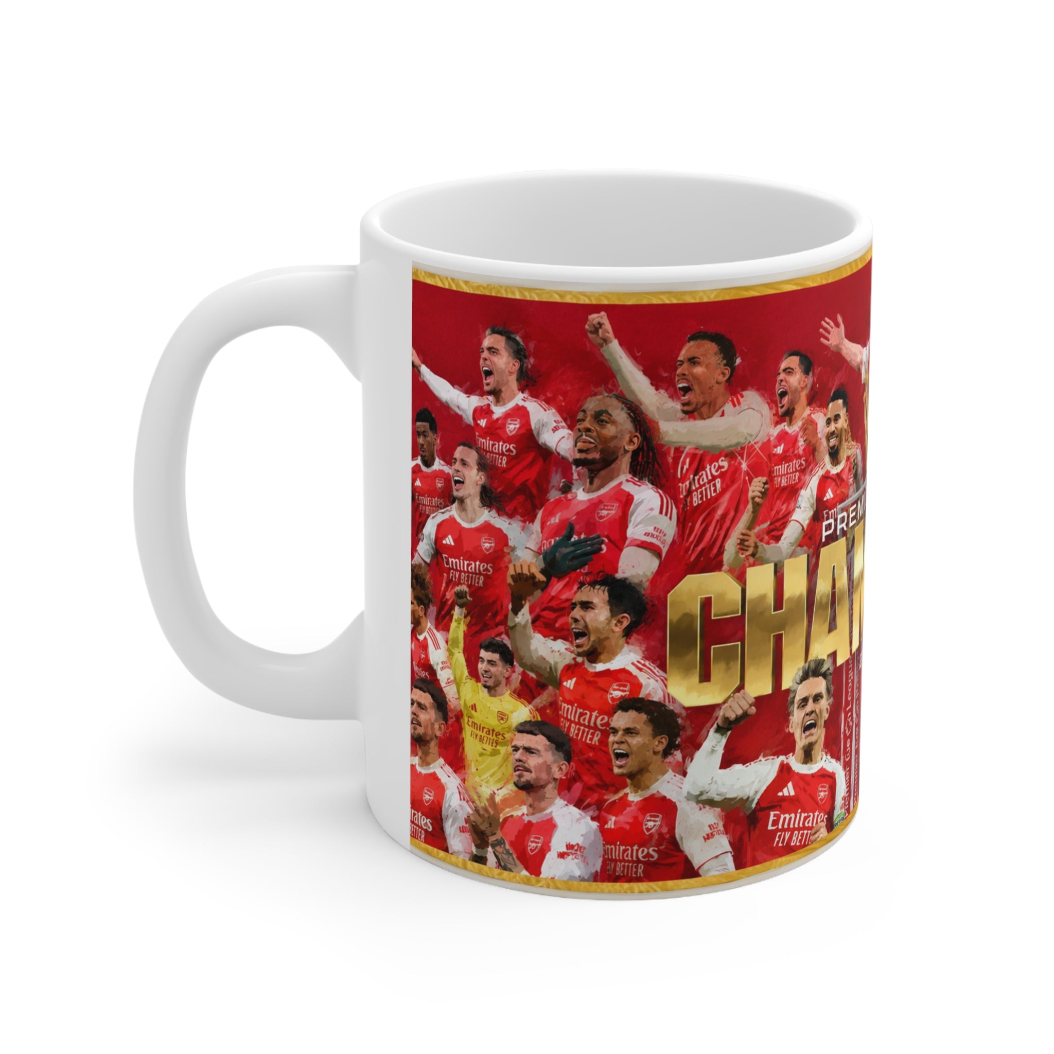 Arsenal Champions Premier League Ceramic Mug — 11oz & 15oz Team Celebration Coffee Cup