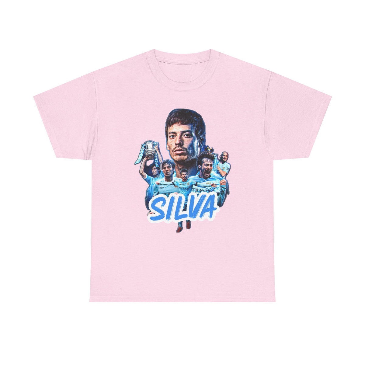 David Silva Manchester City Soccer Tee — Classic Player Portrait Football Shirt
