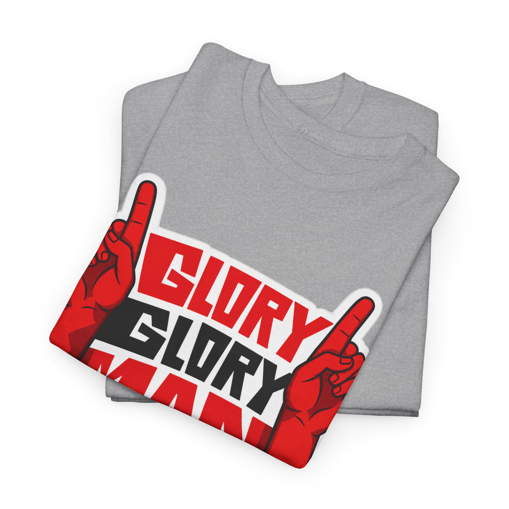 Glory Glory Man United T-Shirt — Retro Red Football Fan Tee