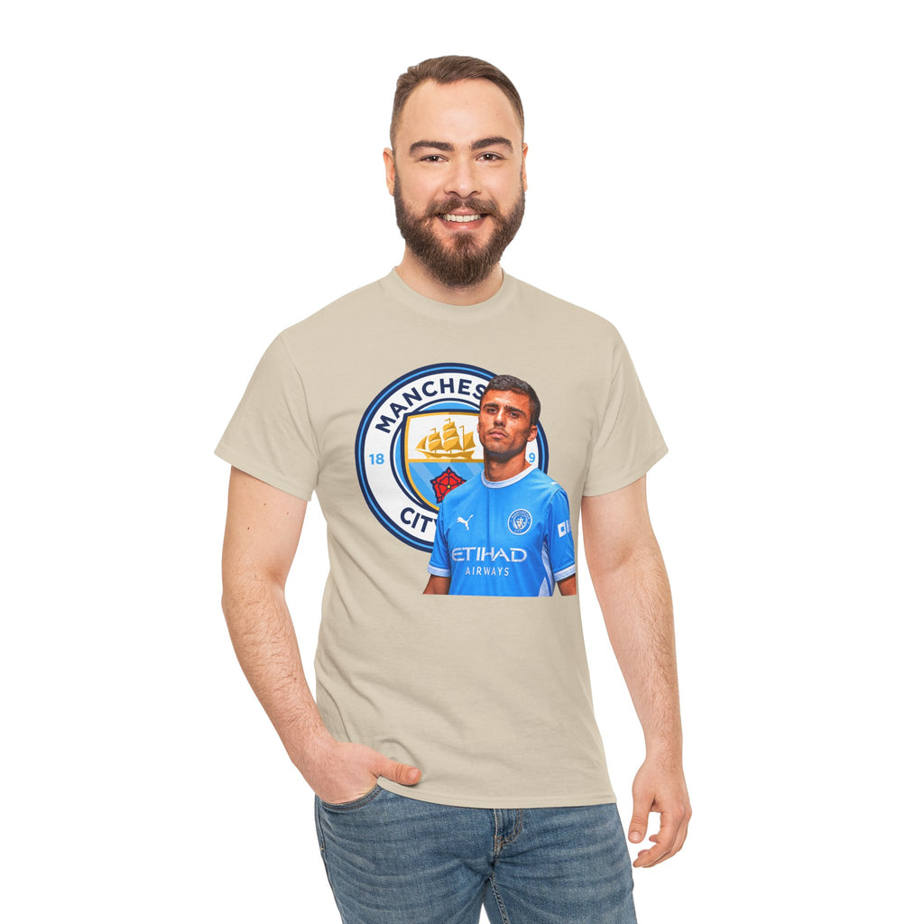 Rodri Manchester City Legend Football Tee — Player Portrait Soccer Shirt