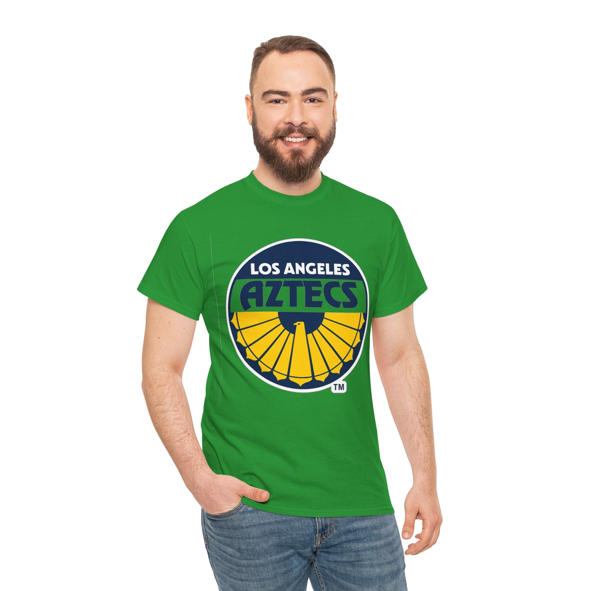 Los Angeles Aztecs Vintage Logo Cotton T-Shirt