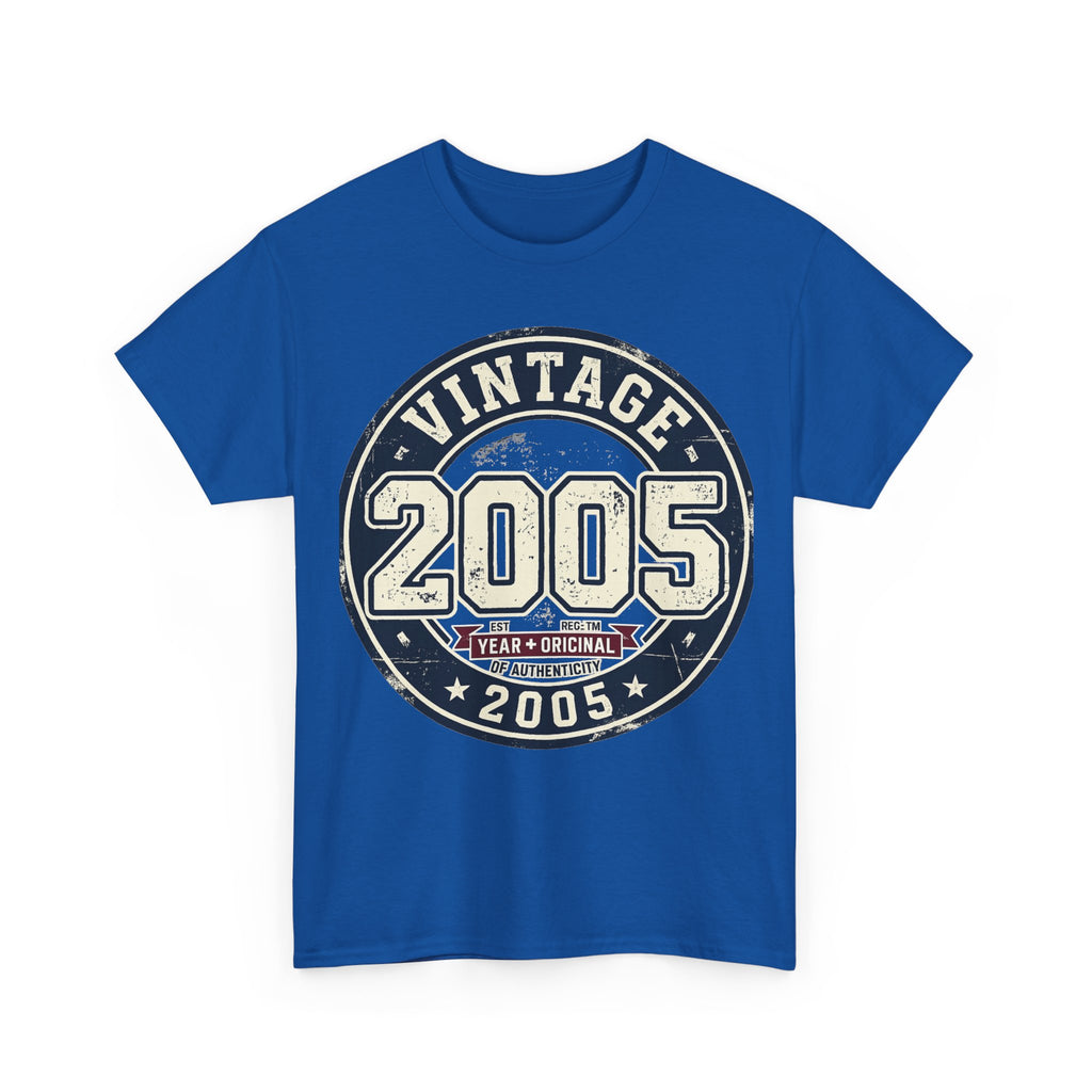 Vintage 2005 T-Shirt — Retro Birth Year Graphic Tee