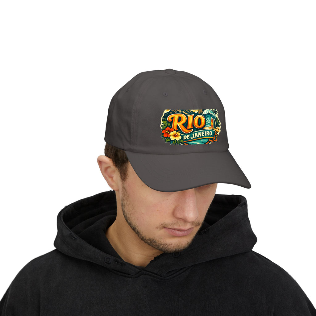Rio de Janeiro Vintage Surf Dad Cap — Tropical Beach Hat
