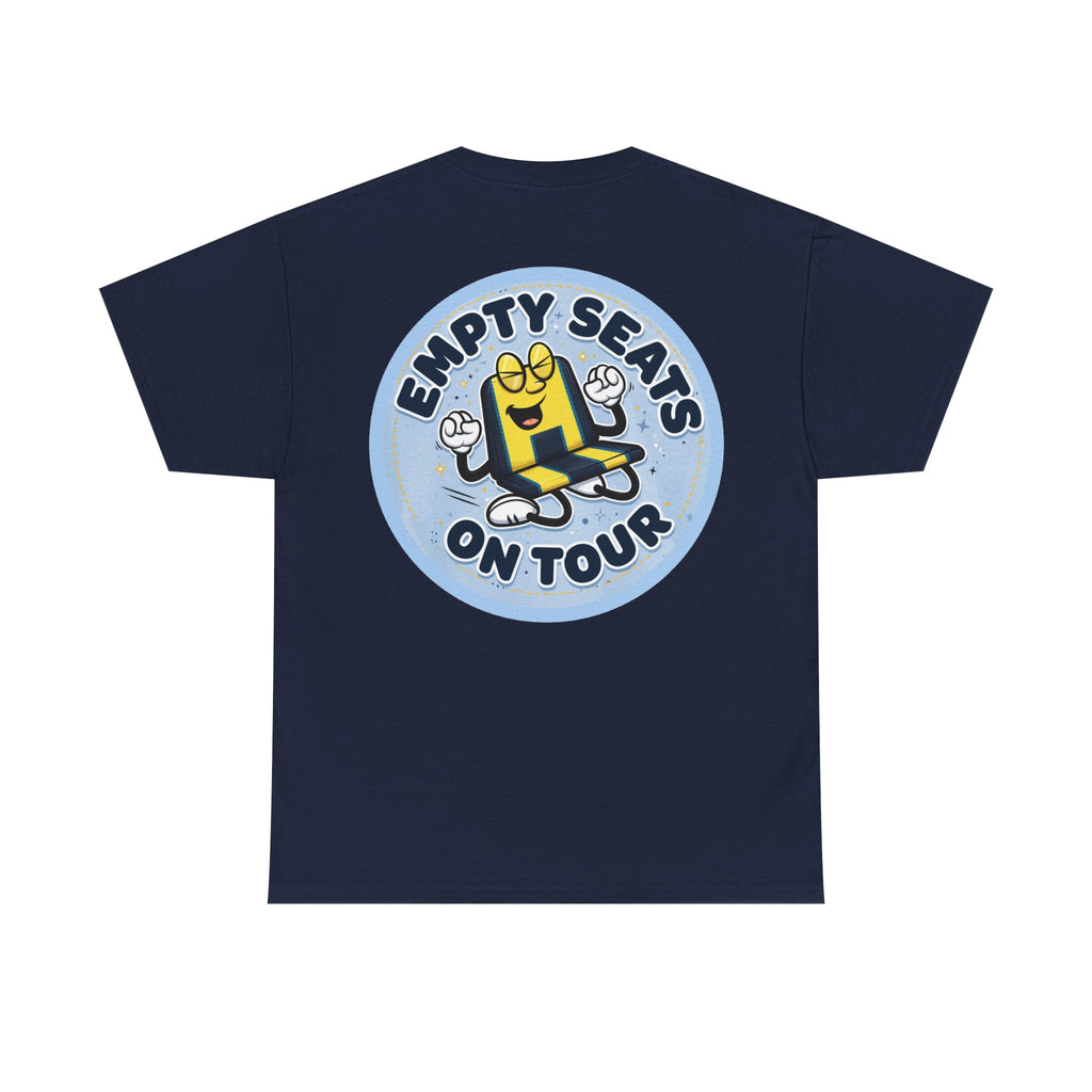Manchester City T‑Shirt — "Empty Seats On Tour" Cartoon Seat Graphic Tee