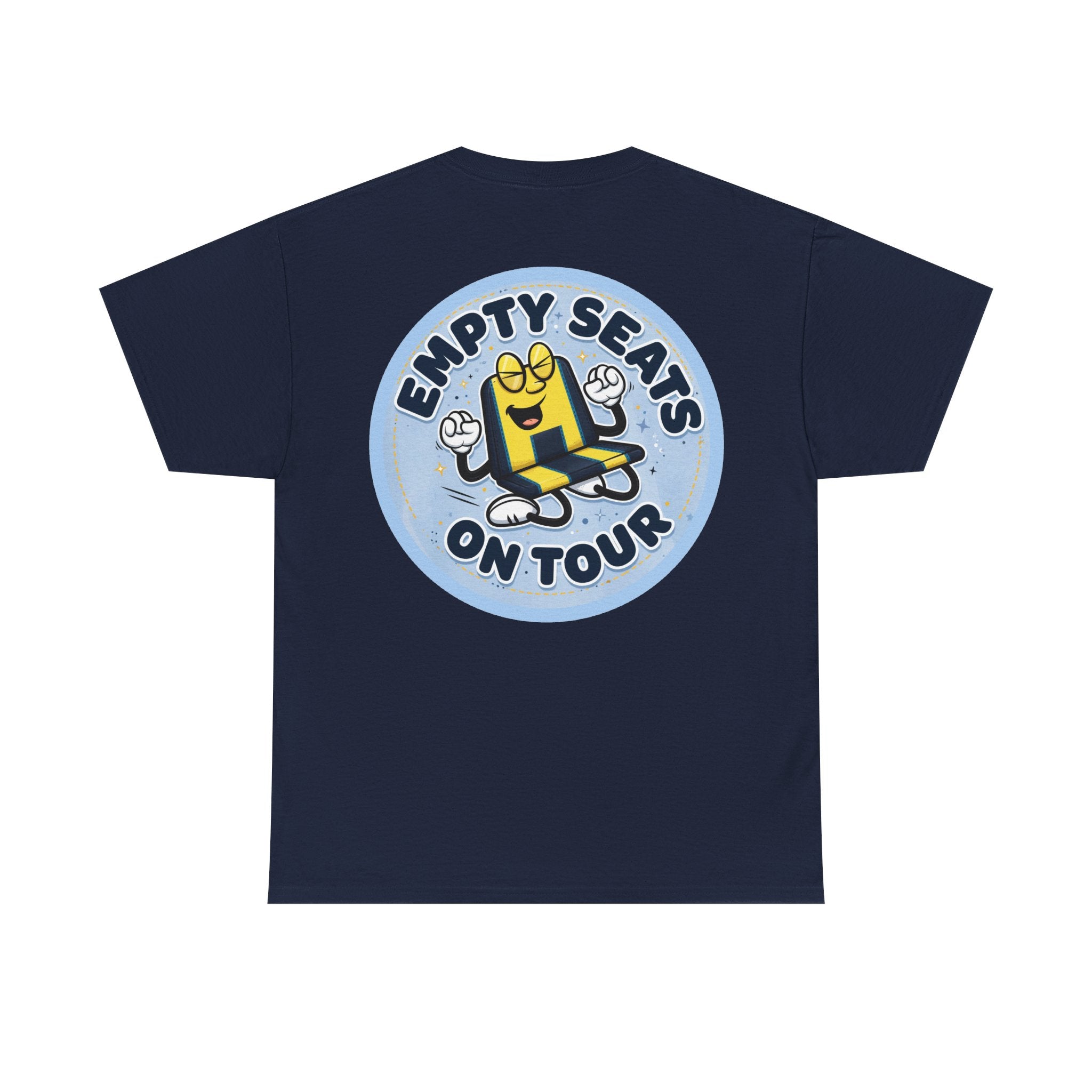 Manchester City T‑Shirt — "Empty Seats On Tour" Cartoon Seat Graphic Tee